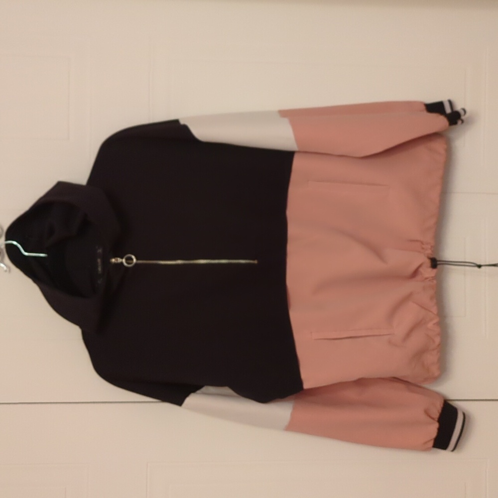 Zara thin hoodie with half zip